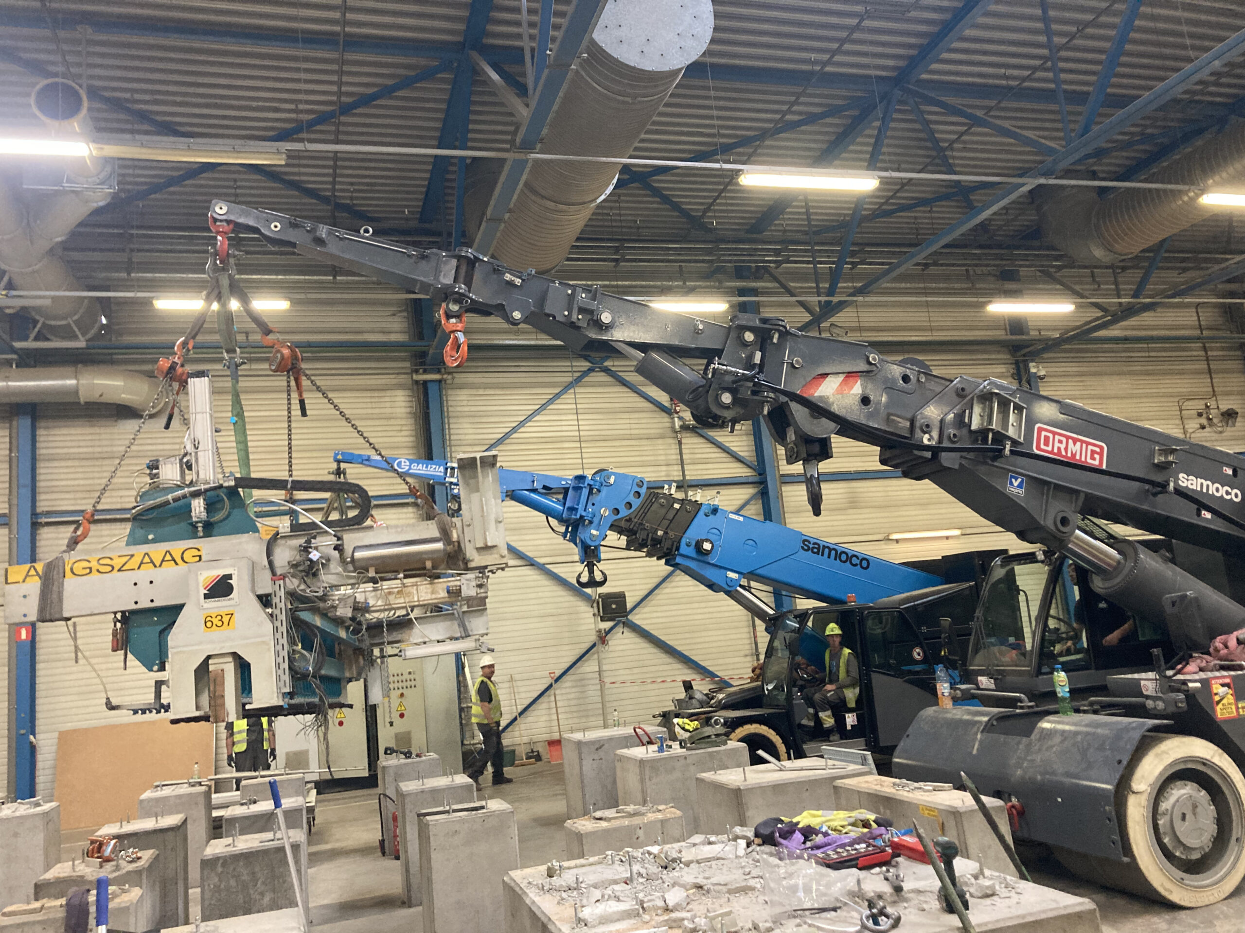 Industrial production-line relocation
