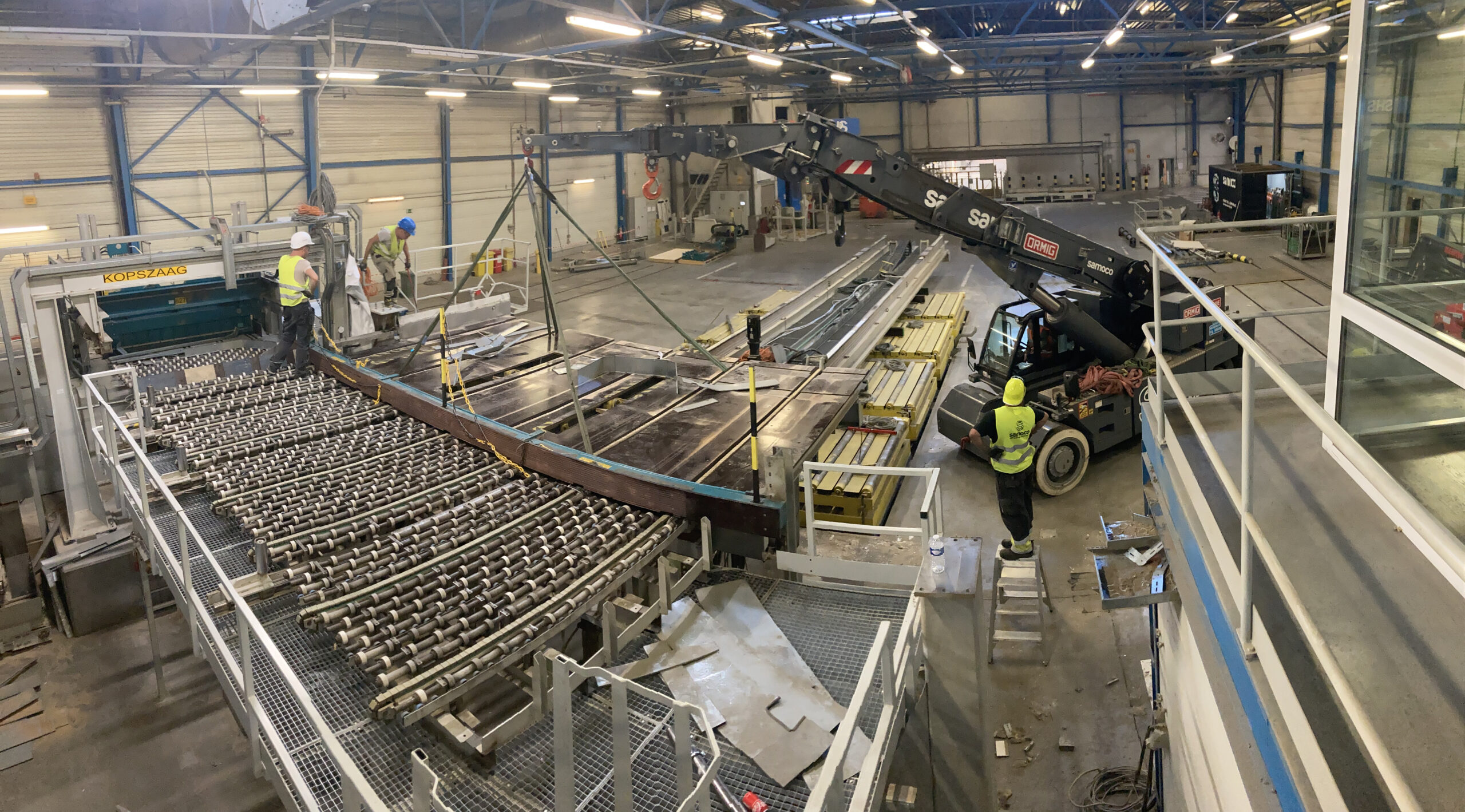 Industrial production-line relocation