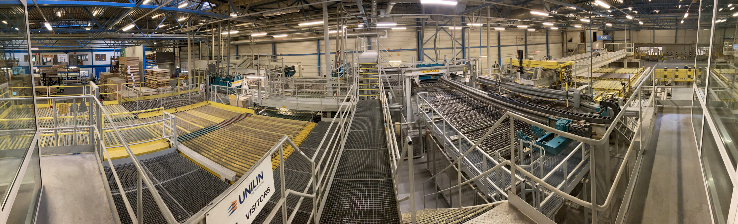 Industrial installations during line relocation